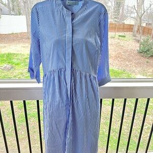 Tuckernuck Blue and White Striped Shirt